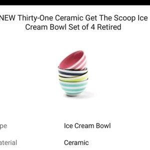 Thirty-one Brand new ice cream bowls retired
